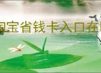 淘宝省钱卡入口在哪