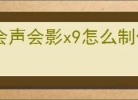 会声会影x9怎么制作反转视频
