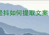轻抖如何提取文案