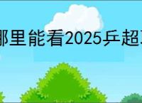 哪里能看2025乒超联赛直播