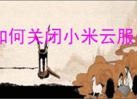 如何关闭小米云服务丢失模式