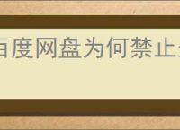 百度网盘为何禁止分享文件