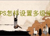 WPS怎样设置多级编号章节排序