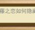 青藤之恋如何隐藏在线状态