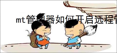 mt管理器如何开启远程管理