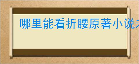 哪里能看折腰原著小说未删减版