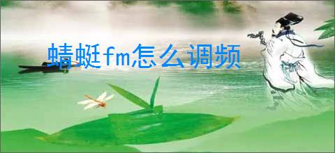 蜻蜓fm怎么调频