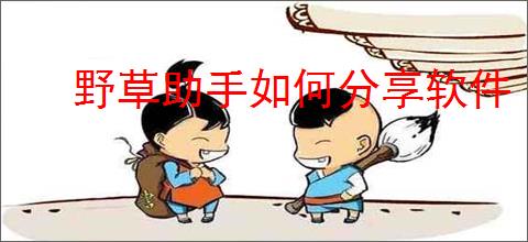野草助手如何分享软件