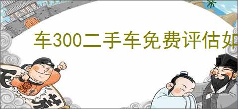 车300二手车免费评估如何使用