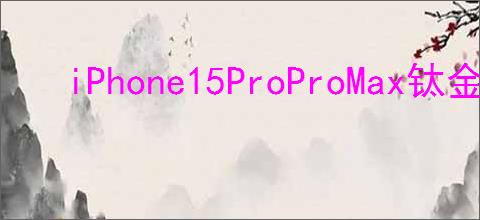 iPhone15ProProMax钛金属边框怎么清洁