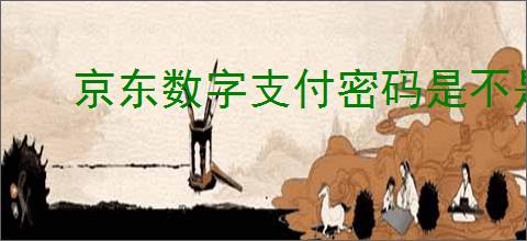 京东数字支付密码是不是银行卡密码