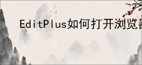 EditPlus如何打开浏览器窗口