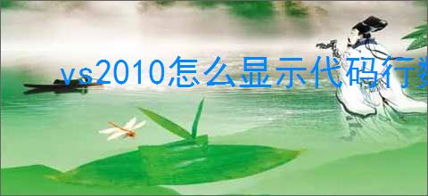 vs2010怎么显示代码行数